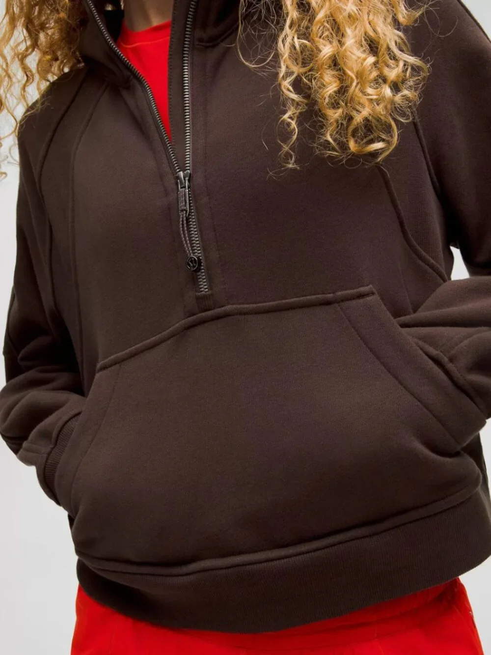Lululemon Espresso Scuba Oversized Half-Zip Hoodie